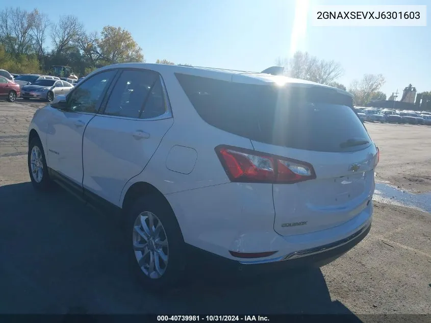 2018 Chevrolet Equinox Lt VIN: 2GNAXSEVXJ6301603 Lot: 40739981