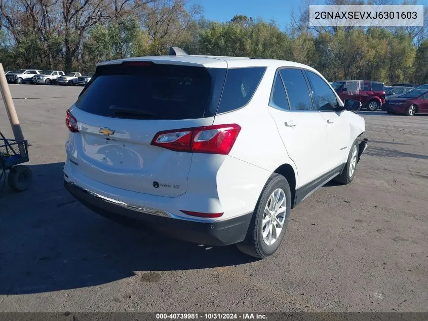 2018 Chevrolet Equinox Lt VIN: 2GNAXSEVXJ6301603 Lot: 40739981