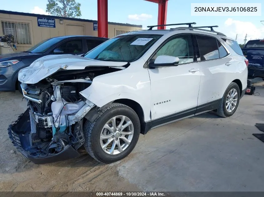 2018 Chevrolet Equinox Lt VIN: 2GNAXJEV3J6106825 Lot: 40744869