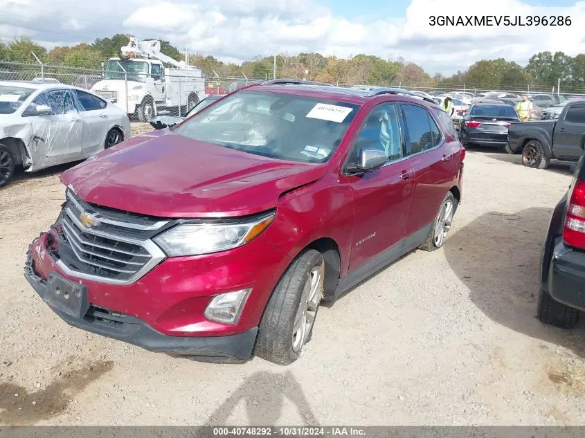 2018 Chevrolet Equinox Premier VIN: 3GNAXMEV5JL396286 Lot: 40748292