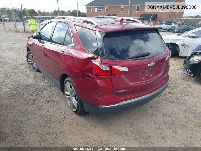 2018 Chevrolet Equinox Premier VIN: 3GNAXMEV5JL396286 Lot: 40748292