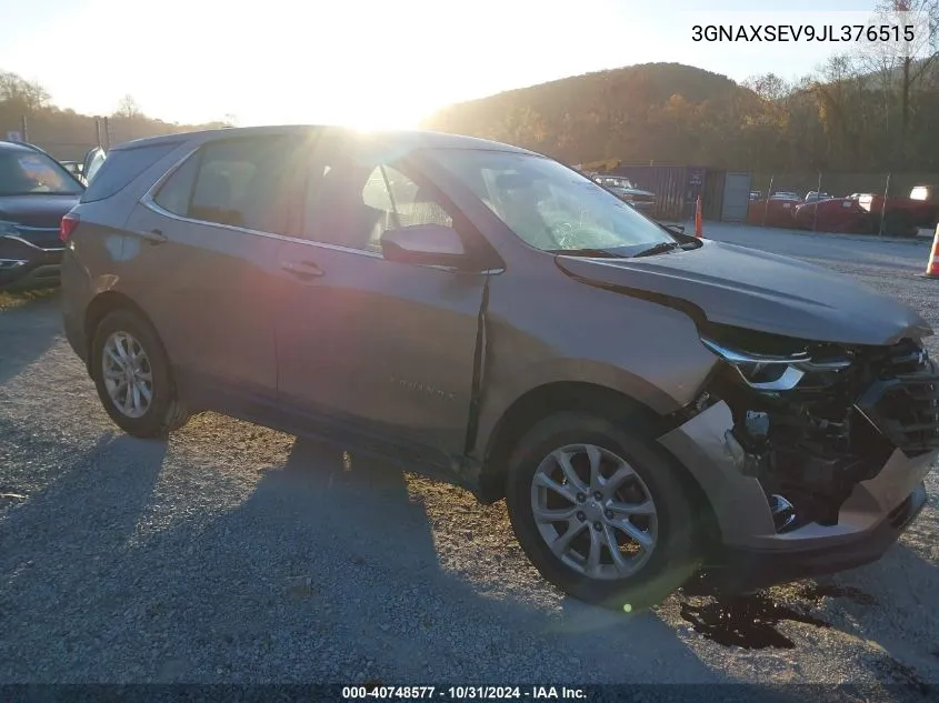 2018 Chevrolet Equinox Lt VIN: 3GNAXSEV9JL376515 Lot: 40748577