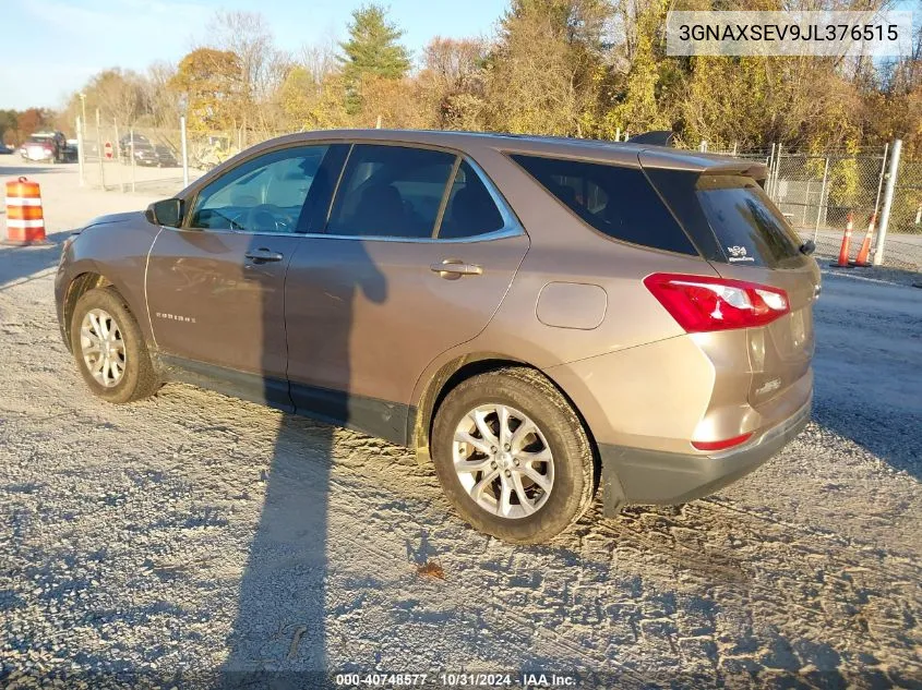 2018 Chevrolet Equinox Lt VIN: 3GNAXSEV9JL376515 Lot: 40748577