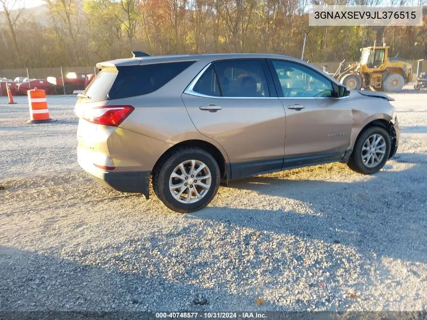 2018 Chevrolet Equinox Lt VIN: 3GNAXSEV9JL376515 Lot: 40748577