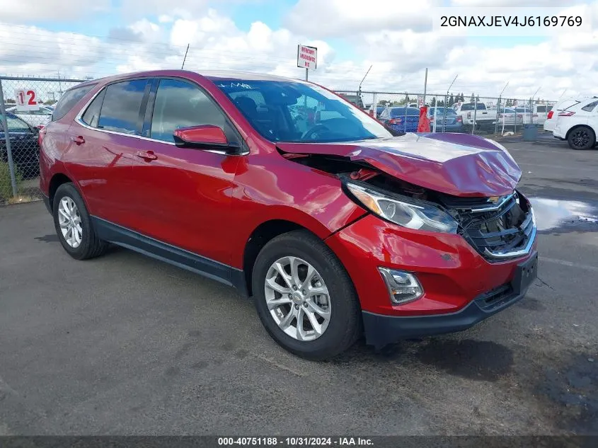 2018 Chevrolet Equinox Lt VIN: 2GNAXJEV4J6169769 Lot: 40751188