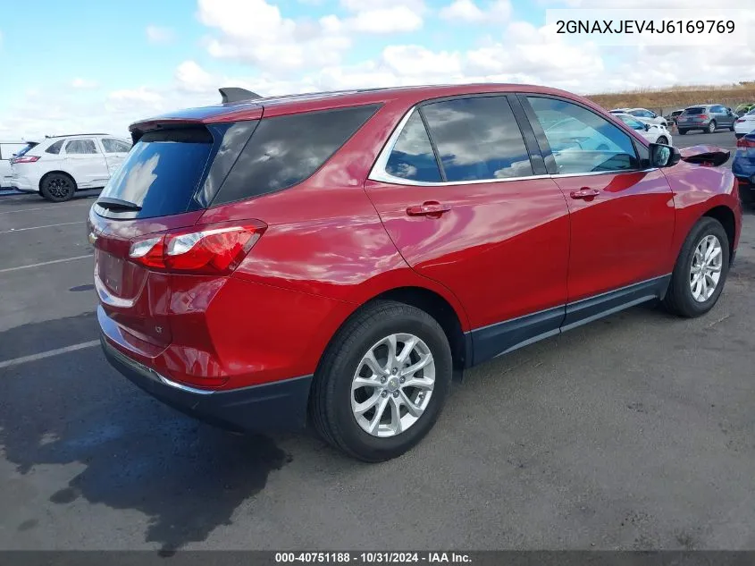 2018 Chevrolet Equinox Lt VIN: 2GNAXJEV4J6169769 Lot: 40751188