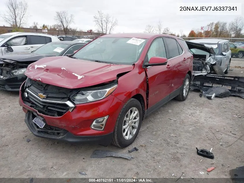 2018 Chevrolet Equinox Lt VIN: 2GNAXJEV7J6337341 Lot: 40752151