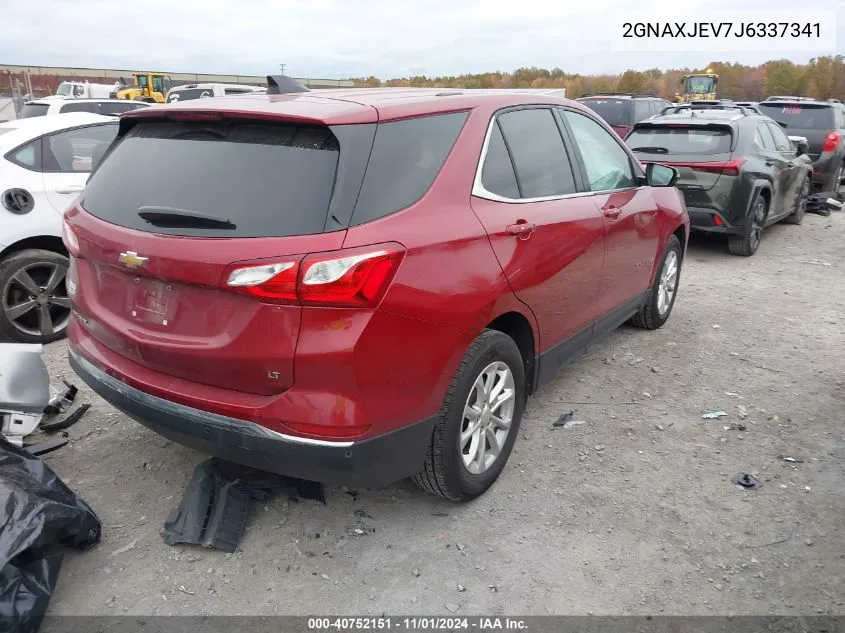 2018 Chevrolet Equinox Lt VIN: 2GNAXJEV7J6337341 Lot: 40752151