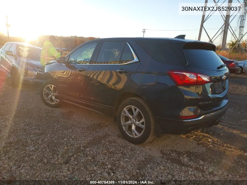 2018 Chevrolet Equinox Lt VIN: 3GNAXTEX2JS529037 Lot: 40754389