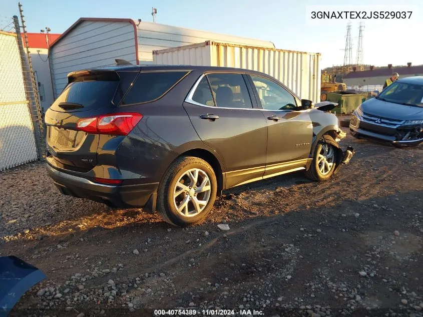 2018 Chevrolet Equinox Lt VIN: 3GNAXTEX2JS529037 Lot: 40754389