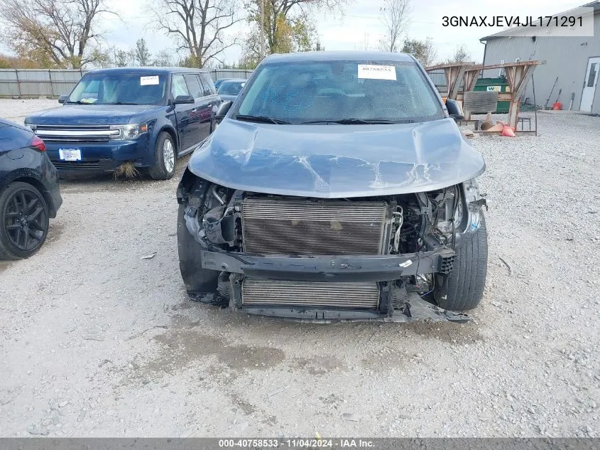 2018 Chevrolet Equinox Lt VIN: 3GNAXJEV4JL171291 Lot: 40758533