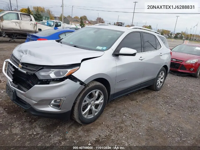 2018 Chevrolet Equinox Lt VIN: 2GNAXTEX1J6288831 Lot: 40759058