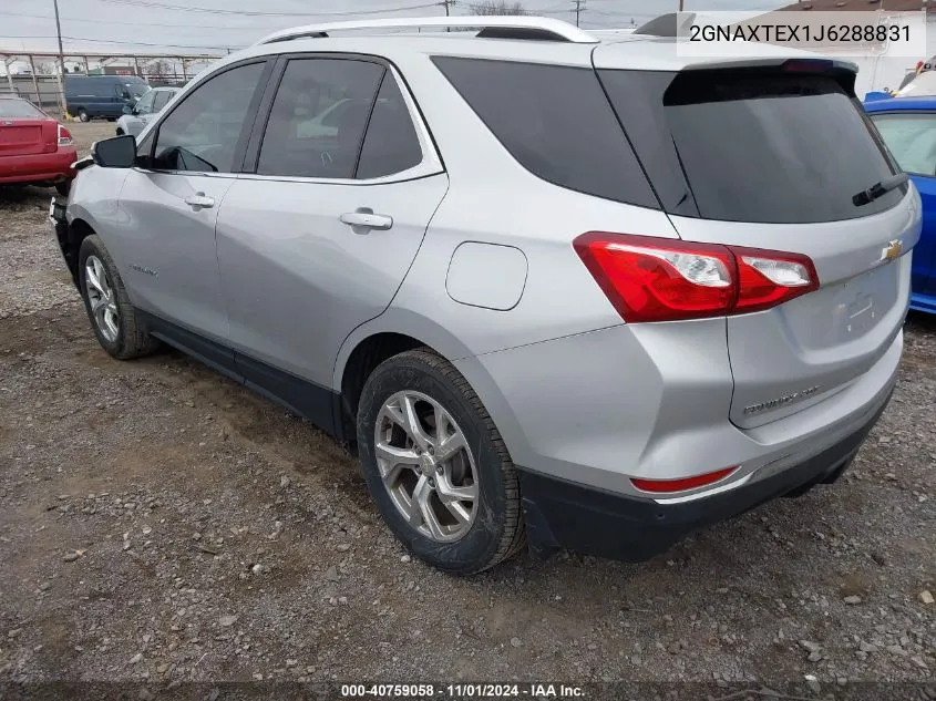 2018 Chevrolet Equinox Lt VIN: 2GNAXTEX1J6288831 Lot: 40759058