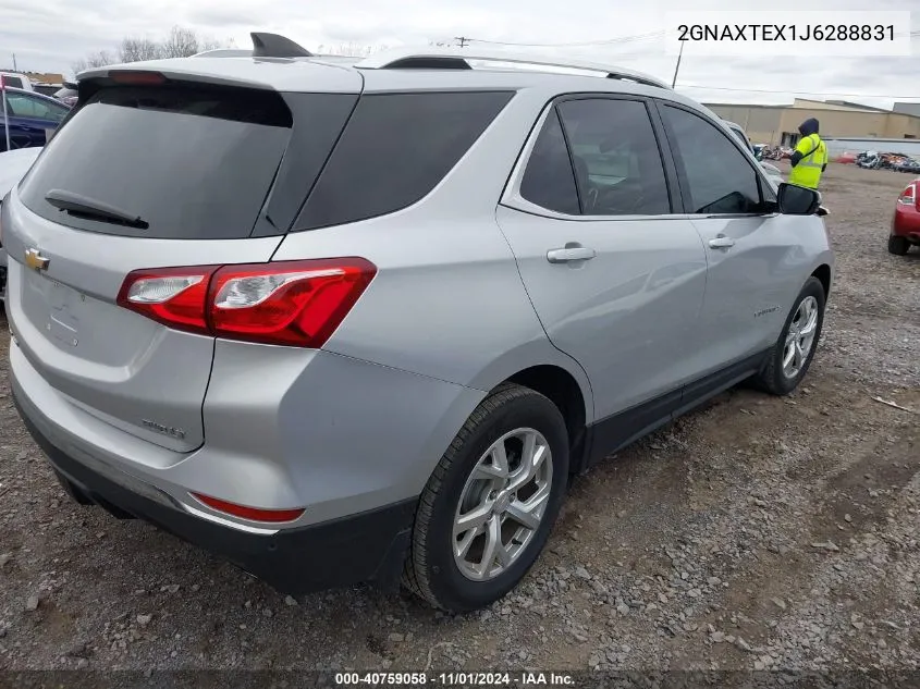 2018 Chevrolet Equinox Lt VIN: 2GNAXTEX1J6288831 Lot: 40759058