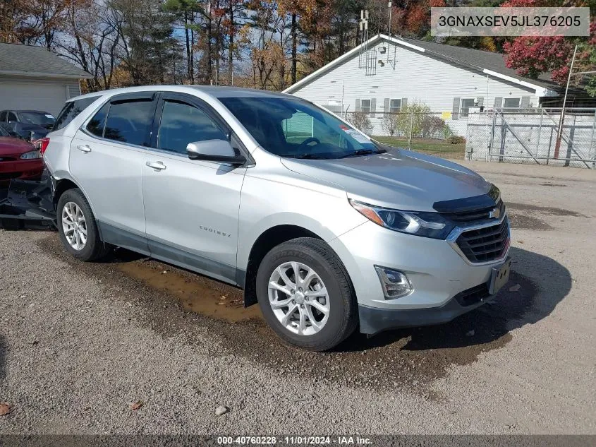 2018 Chevrolet Equinox Lt VIN: 3GNAXSEV5JL376205 Lot: 40760228