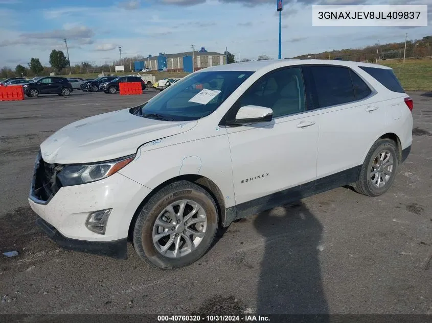 2018 Chevrolet Equinox Lt VIN: 3GNAXJEV8JL409837 Lot: 40760320