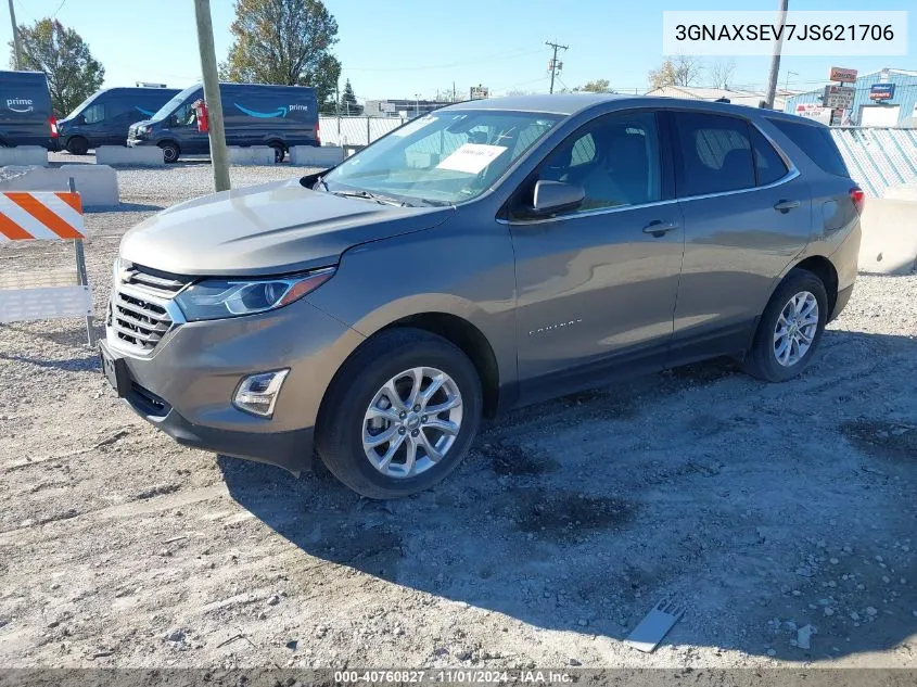 2018 Chevrolet Equinox Lt VIN: 3GNAXSEV7JS621706 Lot: 40760827