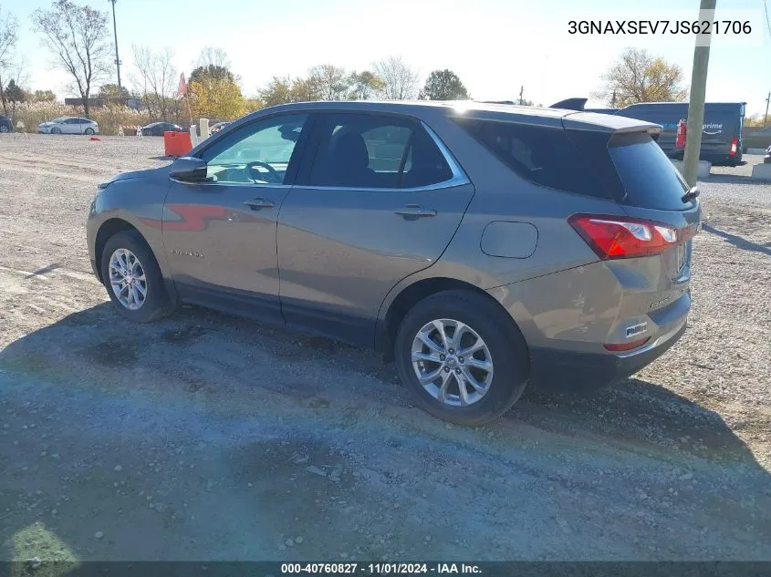 2018 Chevrolet Equinox Lt VIN: 3GNAXSEV7JS621706 Lot: 40760827