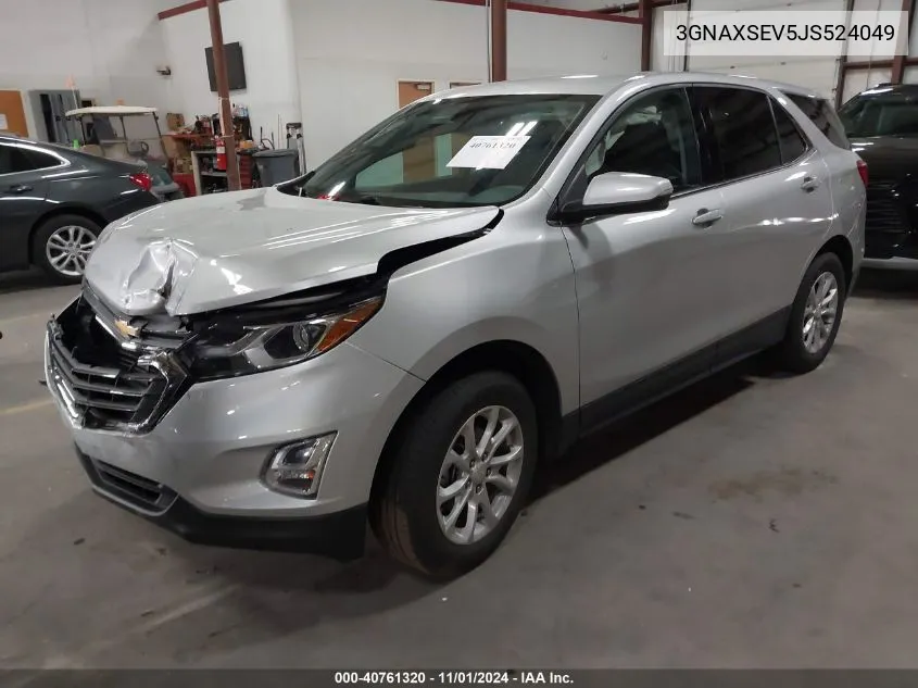 2018 Chevrolet Equinox Lt VIN: 3GNAXSEV5JS524049 Lot: 40761320