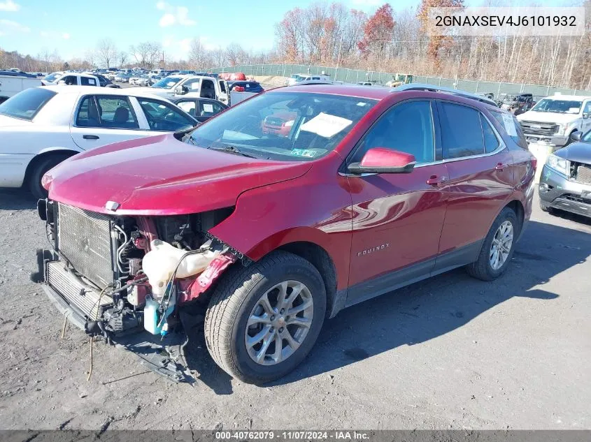 2018 Chevrolet Equinox Lt VIN: 2GNAXSEV4J6101932 Lot: 40762079