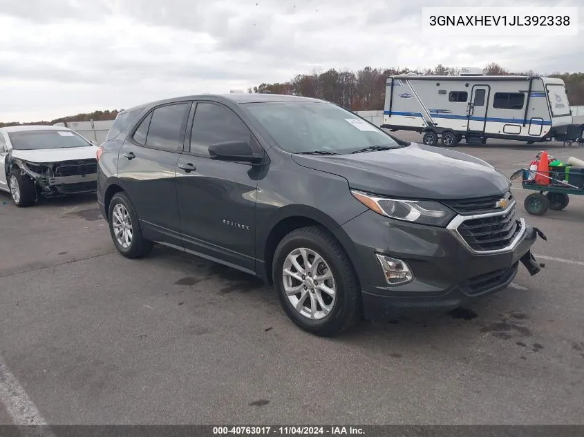 2018 Chevrolet Equinox Ls VIN: 3GNAXHEV1JL392338 Lot: 40763017