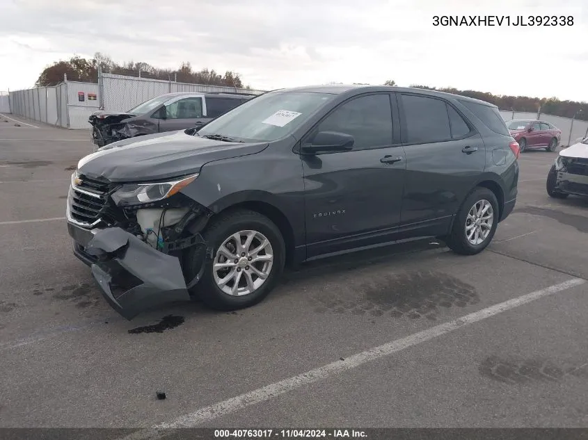 2018 Chevrolet Equinox Ls VIN: 3GNAXHEV1JL392338 Lot: 40763017