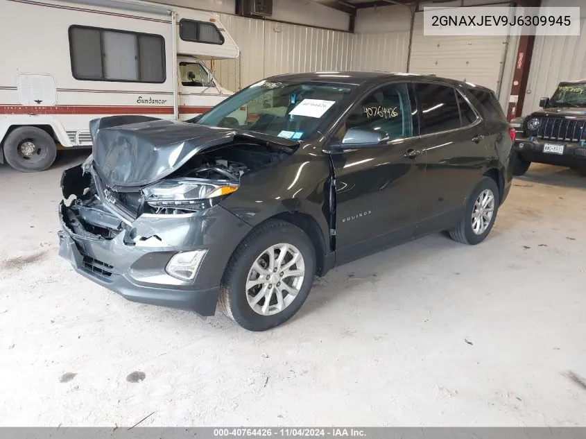 2018 Chevrolet Equinox Lt VIN: 2GNAXJEV9J6309945 Lot: 40764426