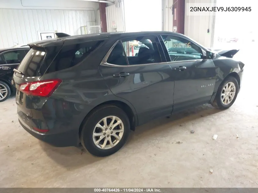 2018 Chevrolet Equinox Lt VIN: 2GNAXJEV9J6309945 Lot: 40764426