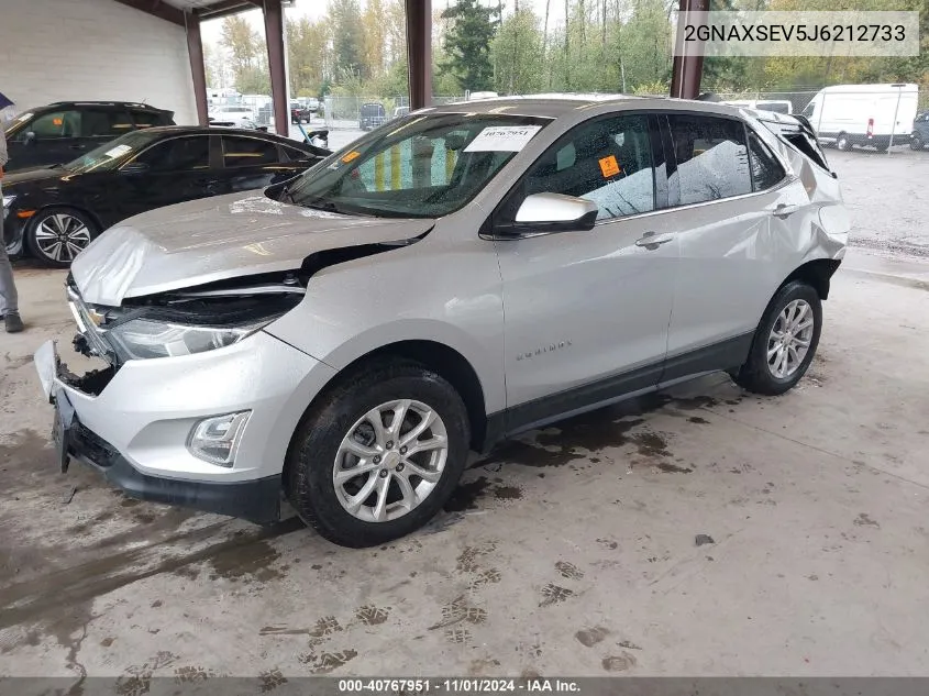 2018 Chevrolet Equinox Lt VIN: 2GNAXSEV5J6212733 Lot: 40767951