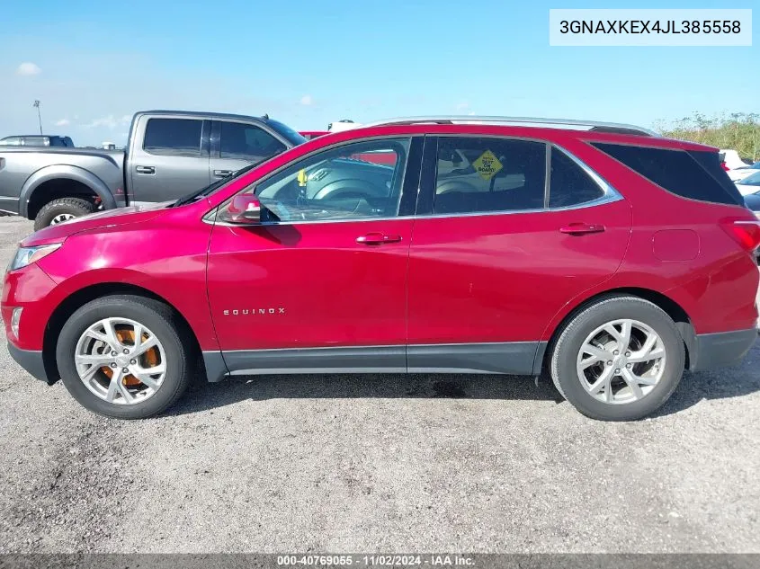 2018 Chevrolet Equinox Lt VIN: 3GNAXKEX4JL385558 Lot: 40769055