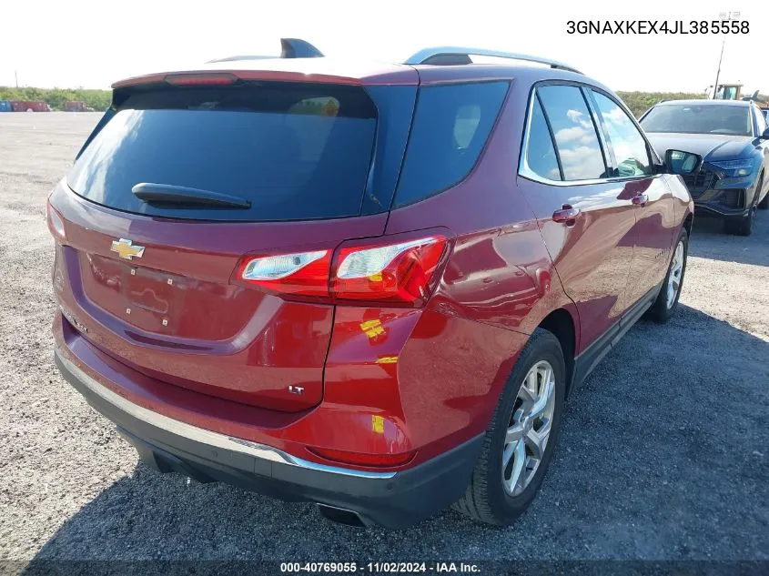 2018 Chevrolet Equinox Lt VIN: 3GNAXKEX4JL385558 Lot: 40769055