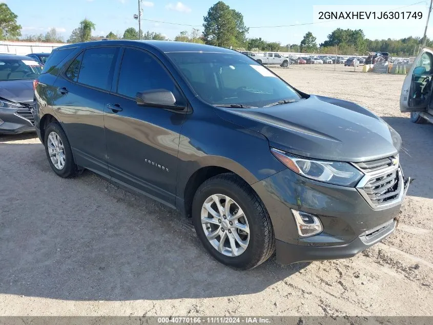 2018 Chevrolet Equinox Ls VIN: 2GNAXHEV1J6301749 Lot: 40770166