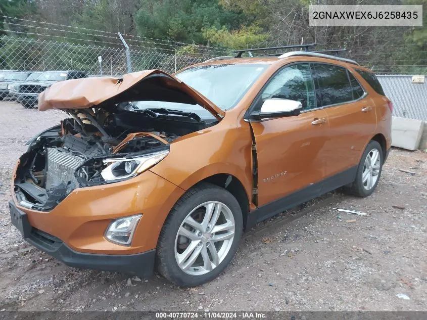 2018 Chevrolet Equinox Premier VIN: 2GNAXWEX6J6258435 Lot: 40770724