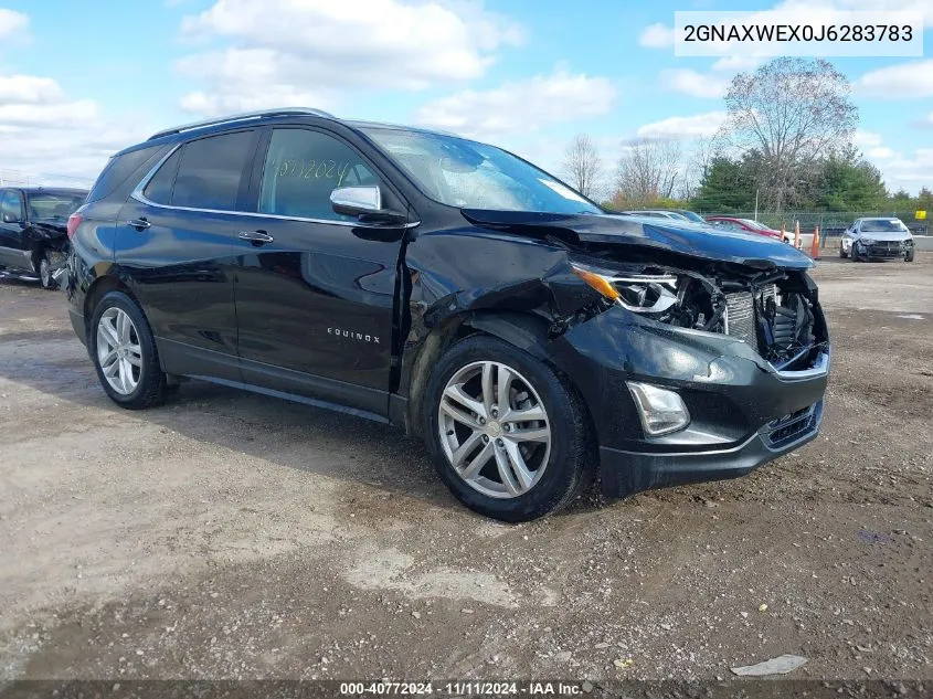 2018 Chevrolet Equinox Premier VIN: 2GNAXWEX0J6283783 Lot: 40772024