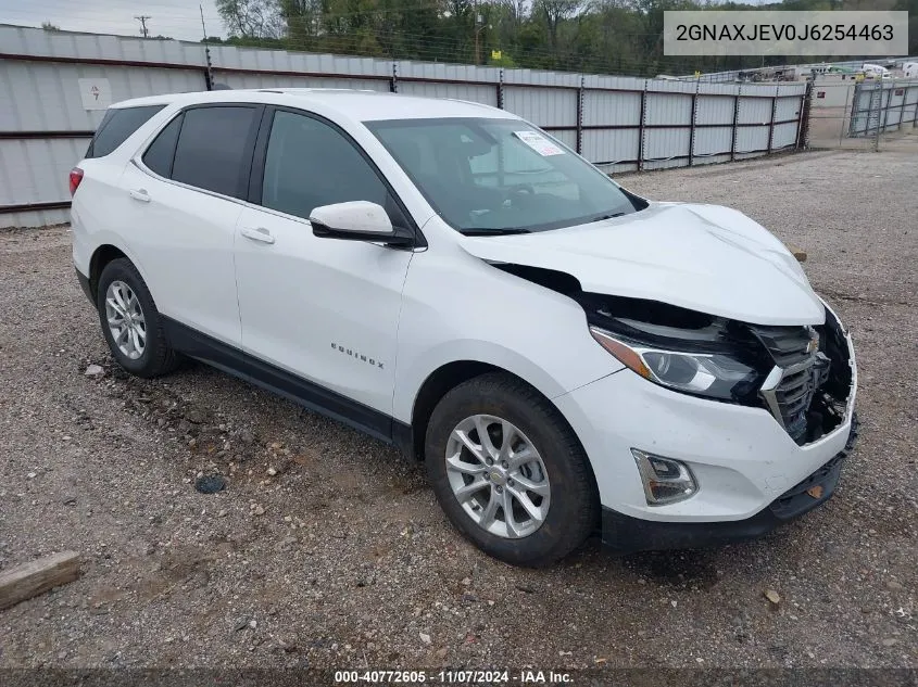 2018 Chevrolet Equinox Lt VIN: 2GNAXJEV0J6254463 Lot: 40772605