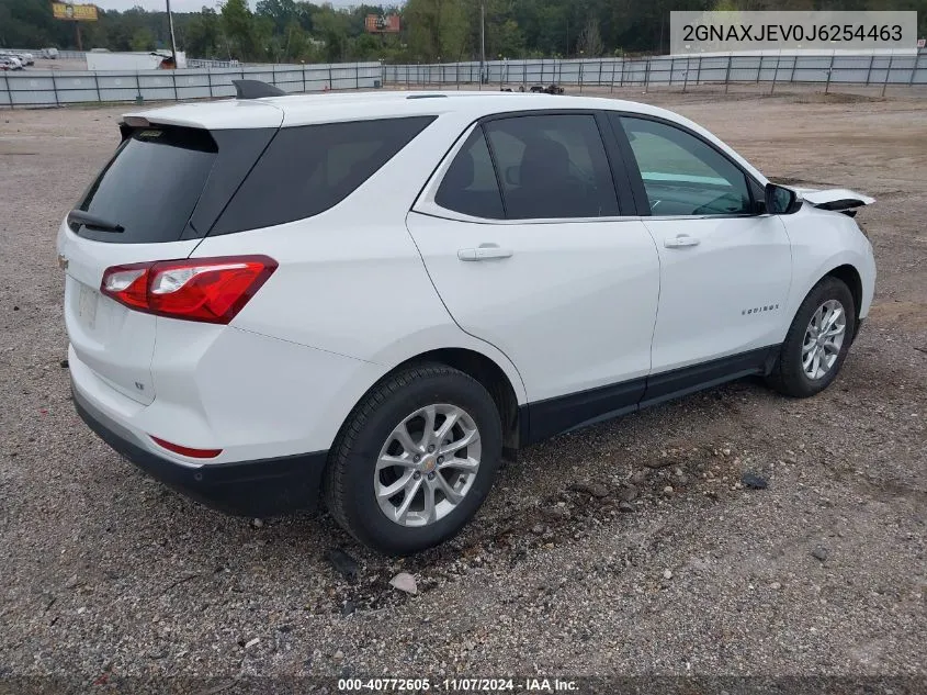 2018 Chevrolet Equinox Lt VIN: 2GNAXJEV0J6254463 Lot: 40772605