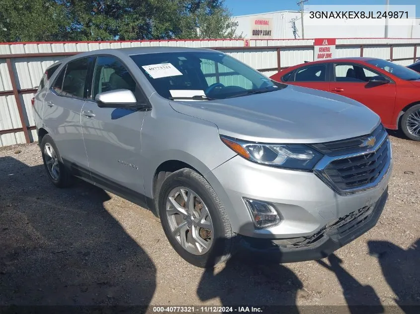 2018 Chevrolet Equinox Lt VIN: 3GNAXKEX8JL249871 Lot: 40773321