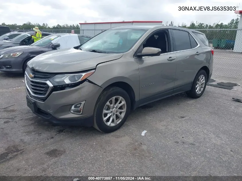 2018 Chevrolet Equinox Lt VIN: 3GNAXJEV8JS635303 Lot: 40773857