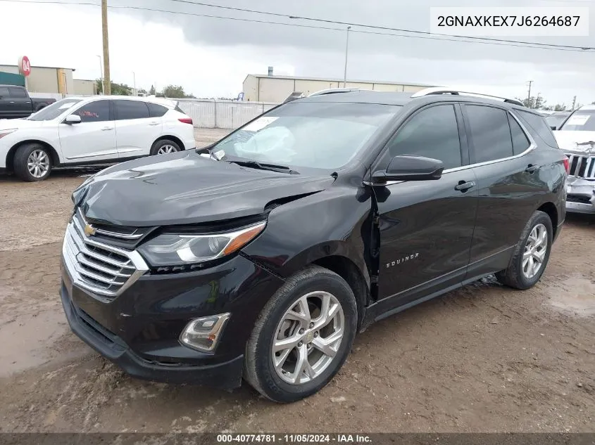 2018 Chevrolet Equinox Lt VIN: 2GNAXKEX7J6264687 Lot: 40774781