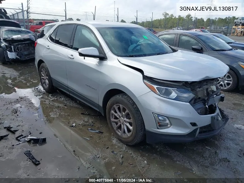 2018 Chevrolet Equinox Lt VIN: 3GNAXJEV9JL130817 Lot: 40775848