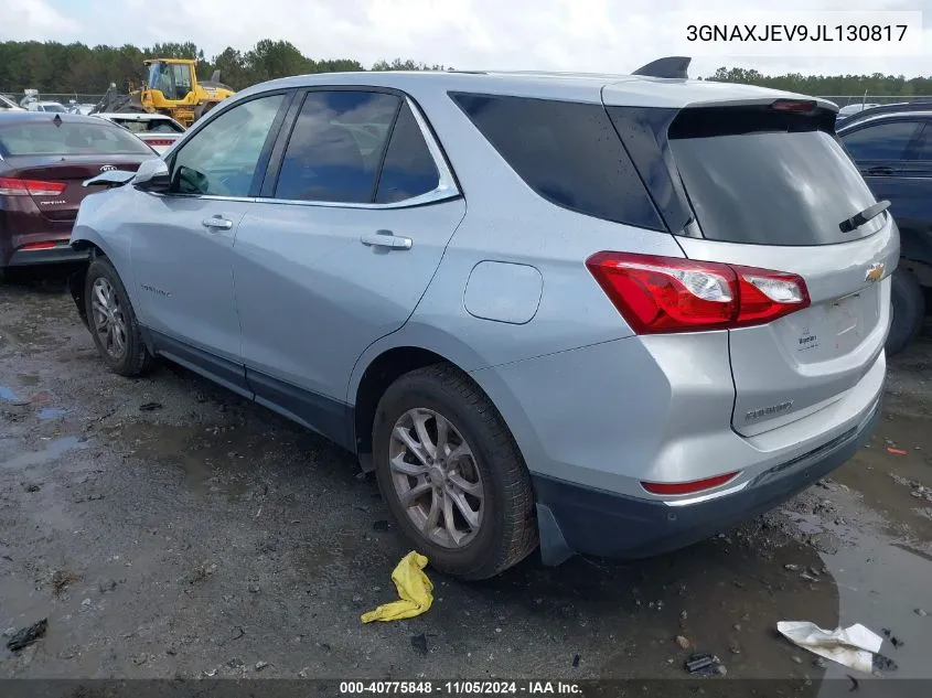 2018 Chevrolet Equinox Lt VIN: 3GNAXJEV9JL130817 Lot: 40775848