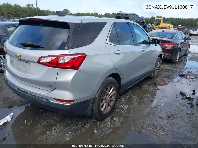 2018 Chevrolet Equinox Lt VIN: 3GNAXJEV9JL130817 Lot: 40775848