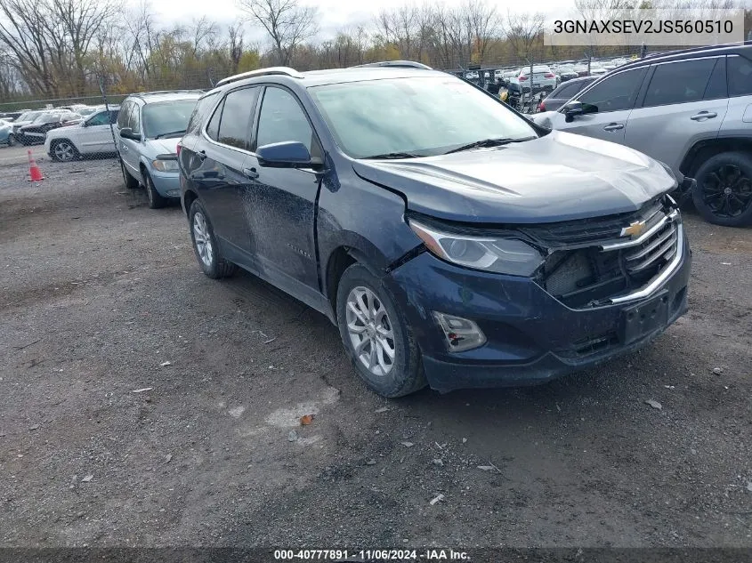 3GNAXSEV2JS560510 2018 Chevrolet Equinox Lt