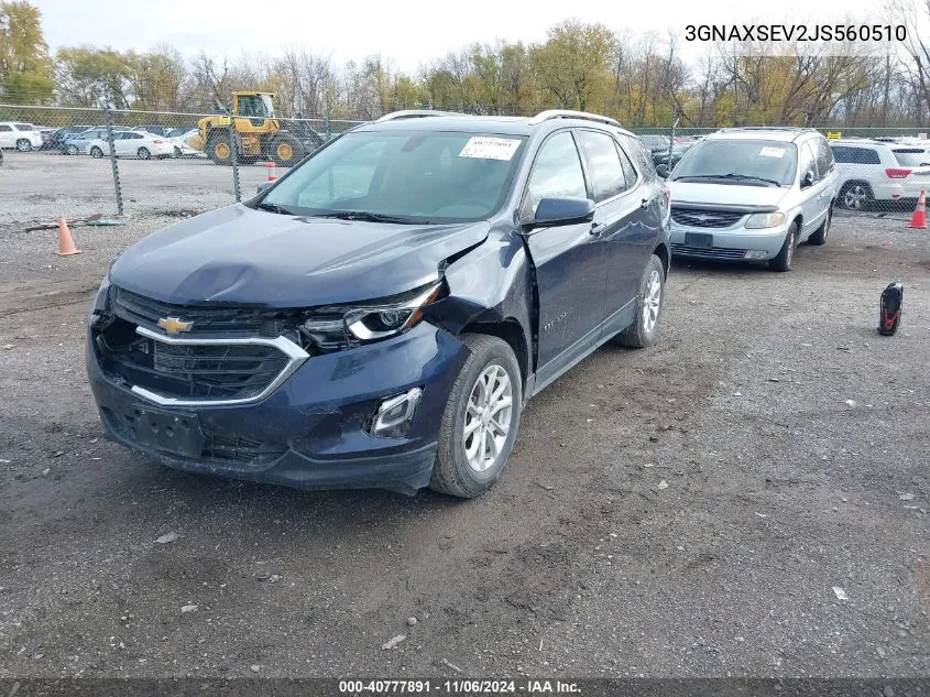 3GNAXSEV2JS560510 2018 Chevrolet Equinox Lt