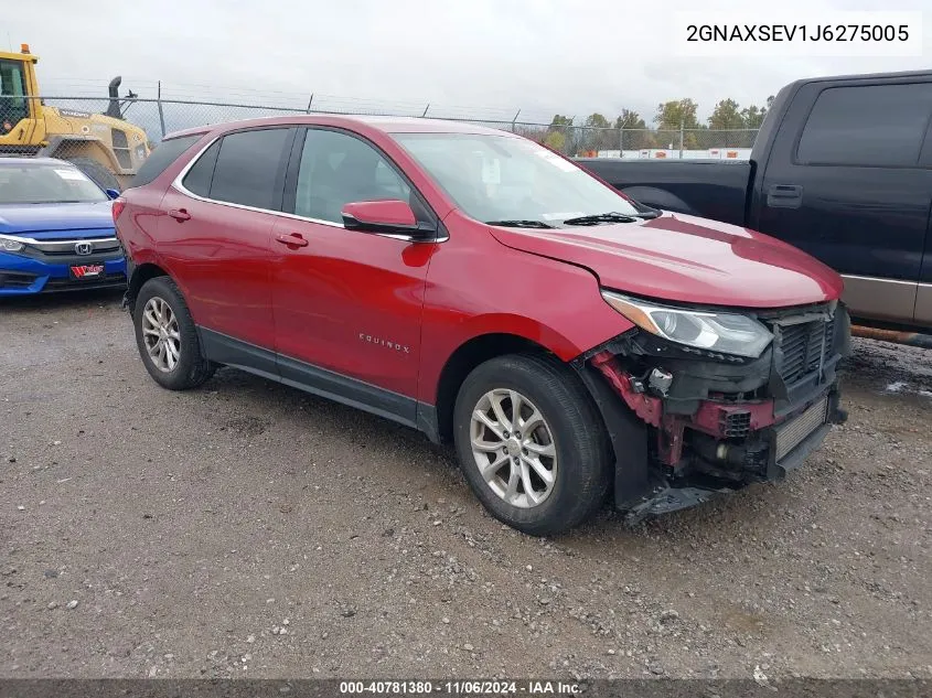 2018 Chevrolet Equinox Lt VIN: 2GNAXSEV1J6275005 Lot: 40781380