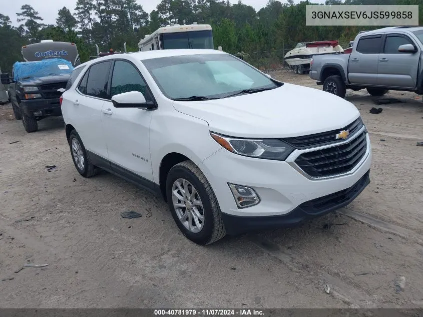 2018 Chevrolet Equinox Lt VIN: 3GNAXSEV6JS599858 Lot: 40781979