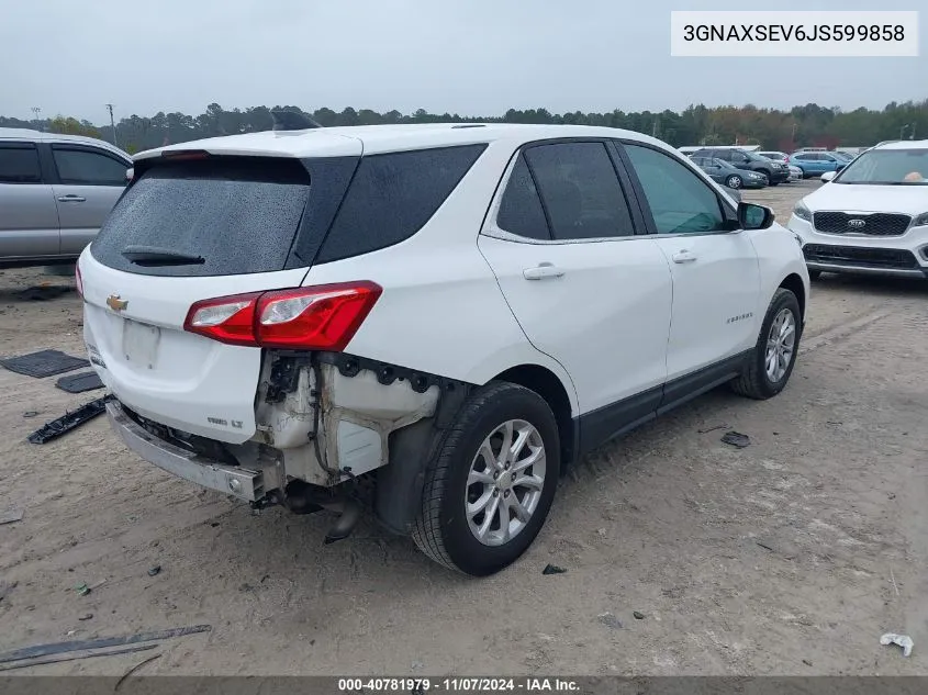 2018 Chevrolet Equinox Lt VIN: 3GNAXSEV6JS599858 Lot: 40781979