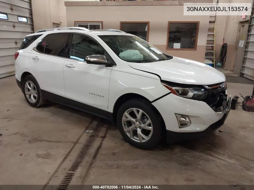 2018 Chevrolet Equinox Premier VIN: 3GNAXXEU0JL153574 Lot: 40782006