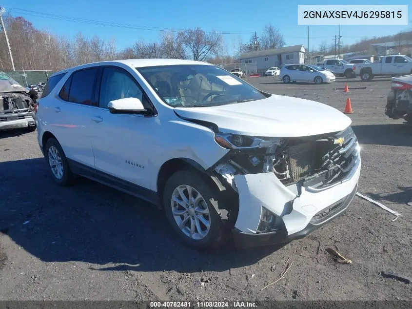 2018 Chevrolet Equinox Lt VIN: 2GNAXSEV4J6295815 Lot: 40782481