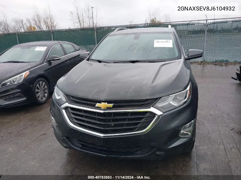 2018 Chevrolet Equinox Lt VIN: 2GNAXSEV8J6104932 Lot: 40783883